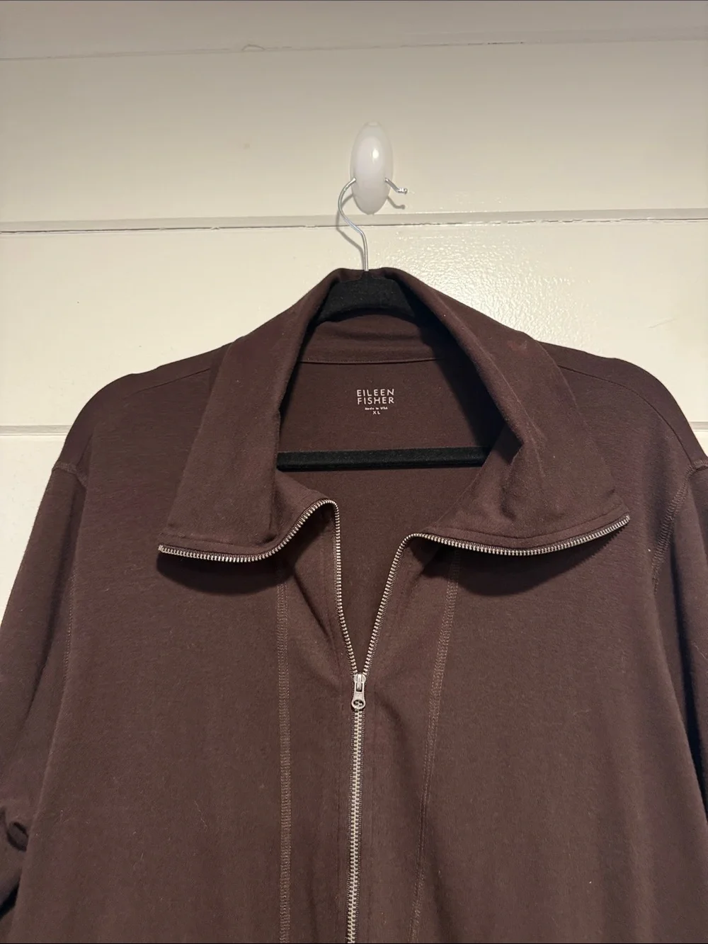 Eileen Fisher black  Zip-Front Shirt Jacket.     Size - XL